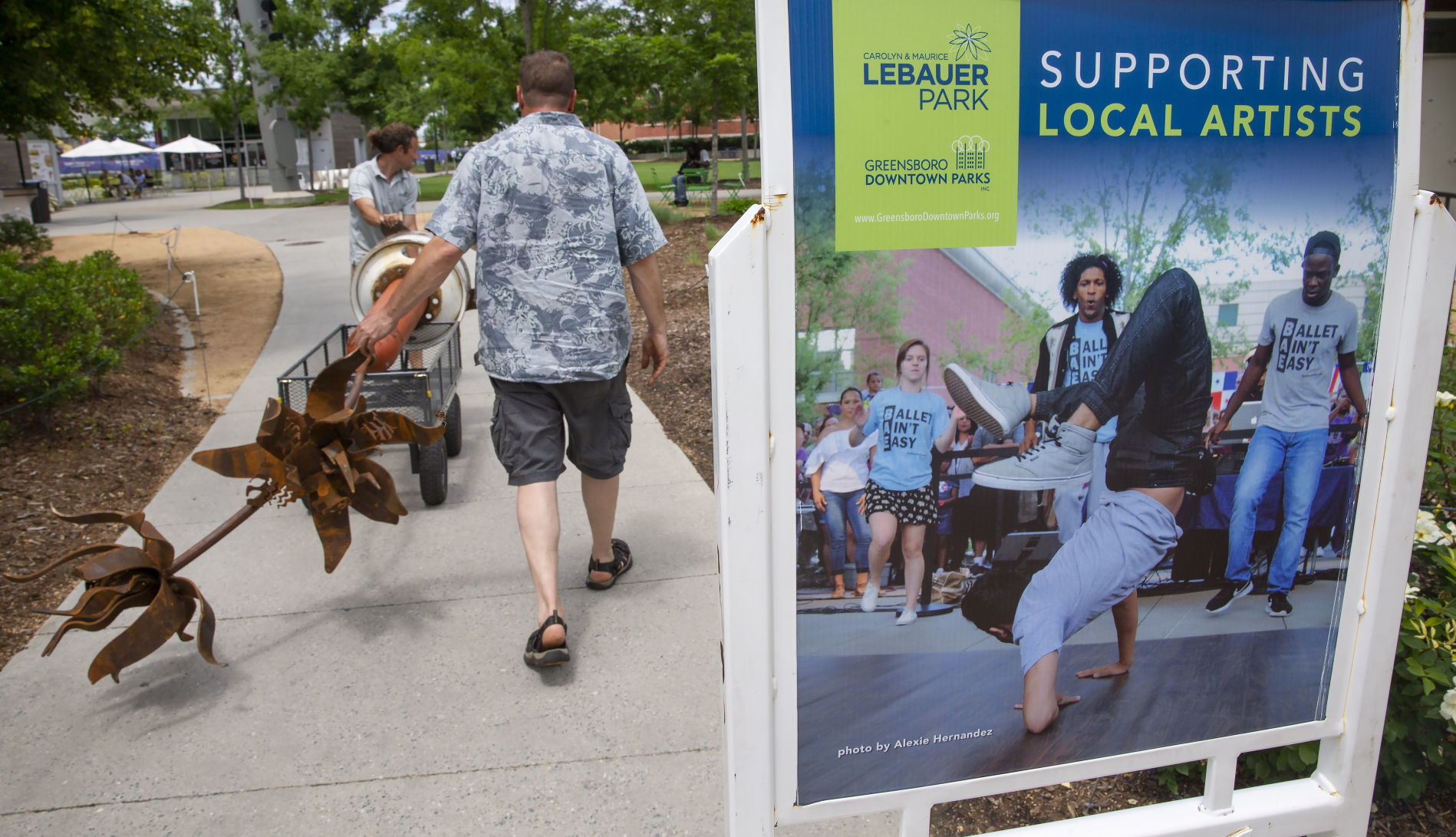 LeBauer Park outdoor sculptures